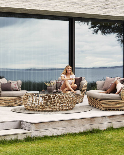 Basket lounge chair | 2 colors incl. pillows