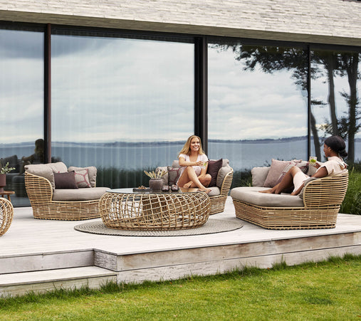 Basket lounge chair | 2 colors incl. pillows