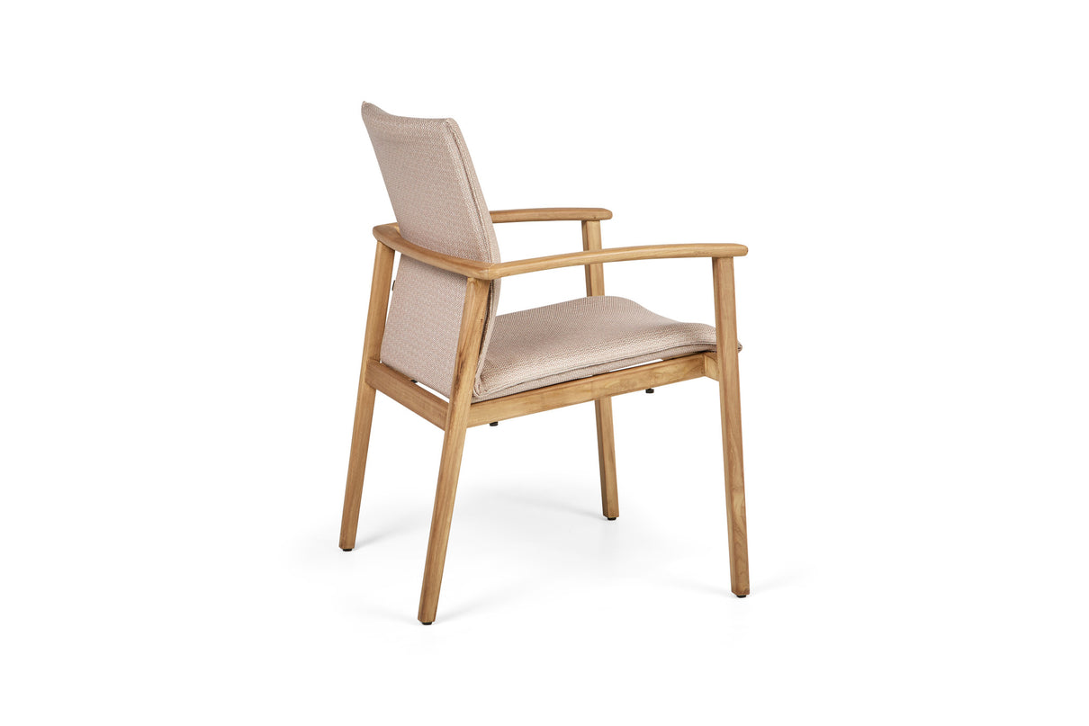 Florine garden chair Teak Frame | 5 dust colors available