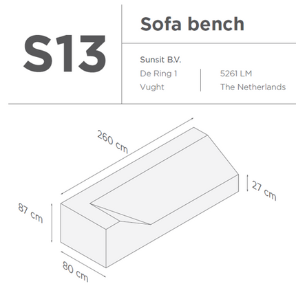 Suns | Protective cover for lounge sofa Gray | S13