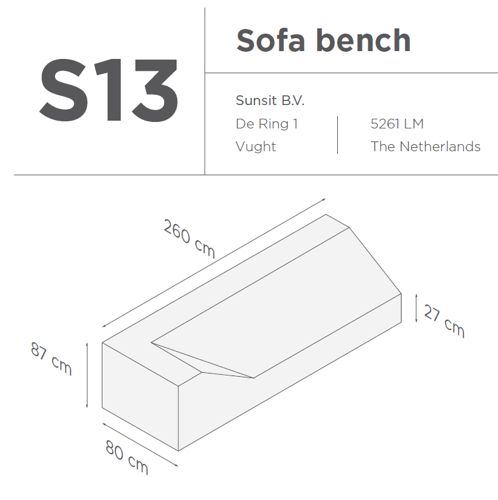 Suns | Protective cover for lounge sofa Gray | S13