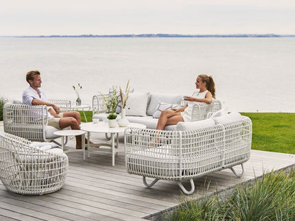 Nest | 2-seater lounge sofa Natural & White