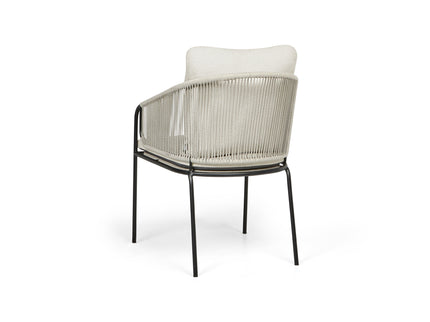 Revello garden chair | Fishbone | 2 frame colors Camel Sand Rope | natural pillow