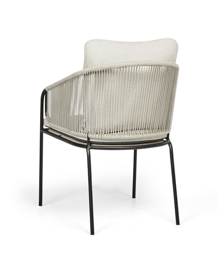 Revello garden chair | Fishbone | 2 frame colors Camel Sand Rope | natural pillow