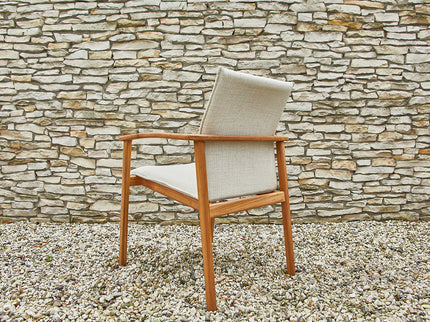 Florine garden chair Teak Frame | 5 dust colors available