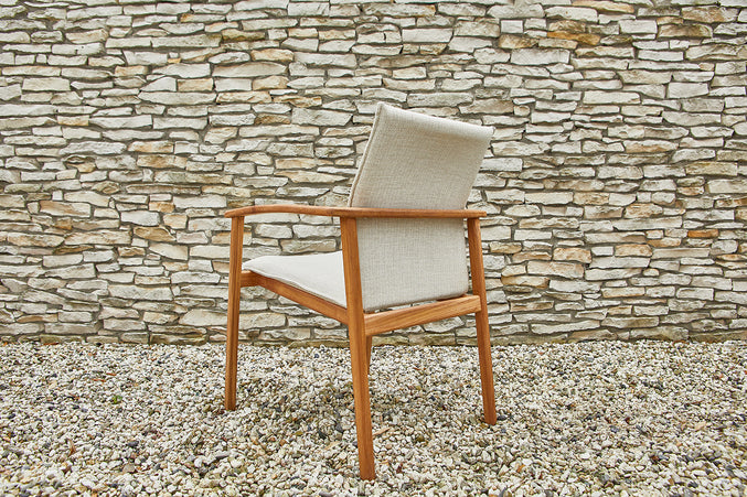 Florine garden chair Teak Frame | 5 dust colors available