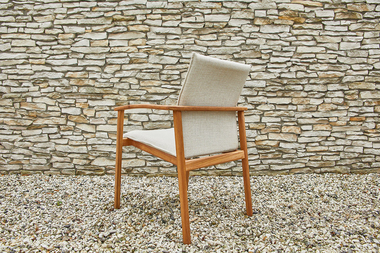 Florine garden chair Teak Frame | 5 dust colors available