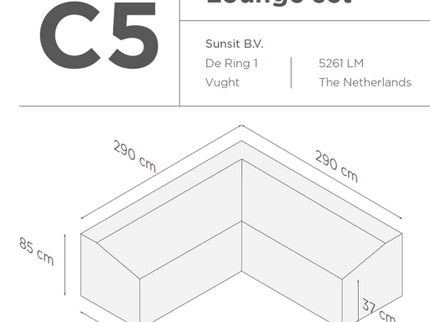 Suns | Protective cover for lounge set | Gray | C5