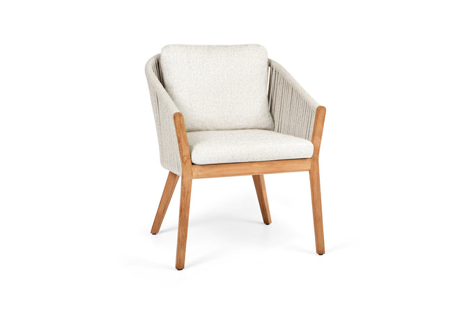 Senese garden chair | Teak Frame | Sand Rope/Natural Gravel | Fishbone
