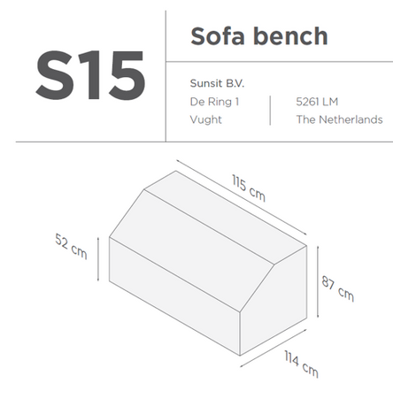Suns | Protective cover for lounge chair | Gray | S15