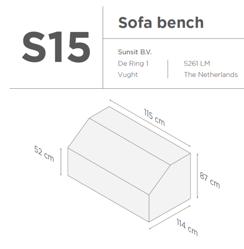 Suns | Protective cover for lounge chair | Gray | S15