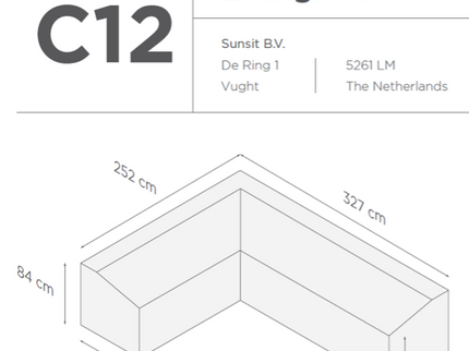 Suns | Protective cover for lounge set | Gray | C12