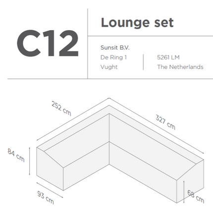 Suns | Protective cover for lounge set | Gray | C12