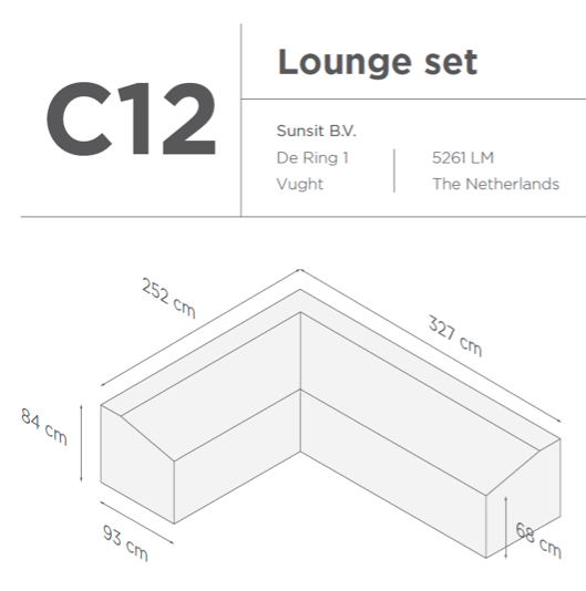 Suns | Protective cover for lounge set | Gray | C12