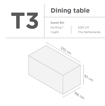 Suns | Protective cover for garden set | T1-T2-T3-T7