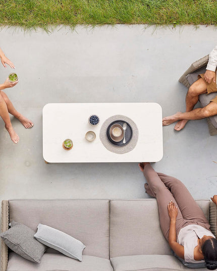 Coffee table aspect | 120x60cm | Taverin White