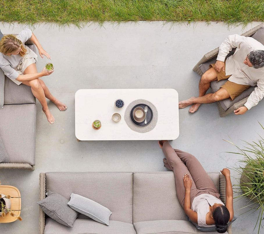 Coffee table aspect | 120x60cm | Taverin White