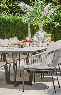 Palermo Tuint table | 3 colors Neolith Blad available | 2 frame colors