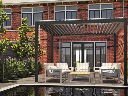 Rota | Terrace covering | Mat Gray | 360x720x250cm