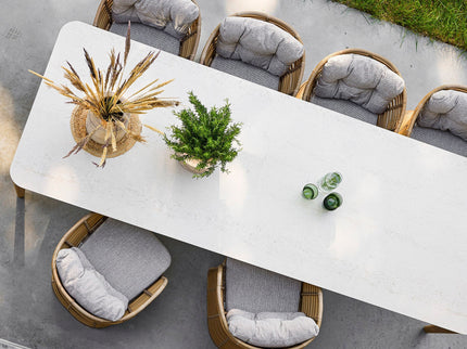 Tuint table 280x100 aspect | Teak - Travertine