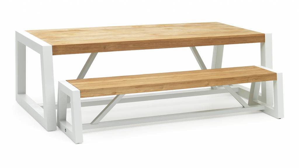 Trento Garden Bank | 220 cm | Matte white