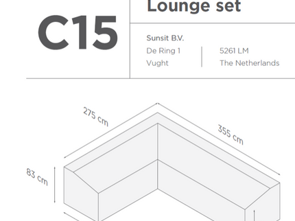 Suns | Protective cover for lounge set | Gray | C15