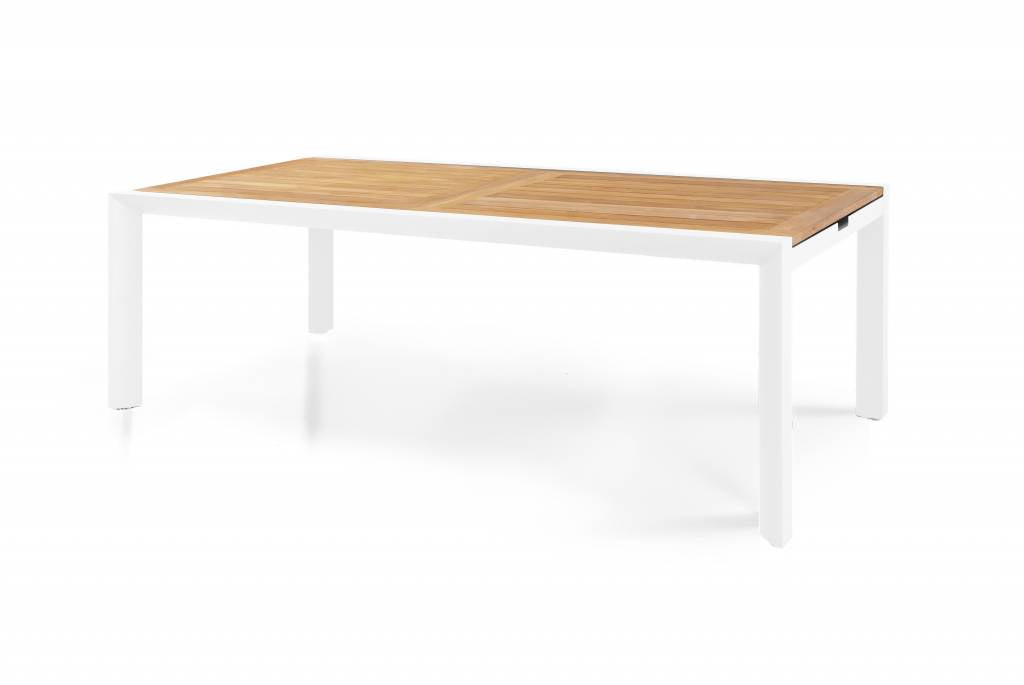 Garden table Monte Carlo | Mat White | 224/344 x 115 cm