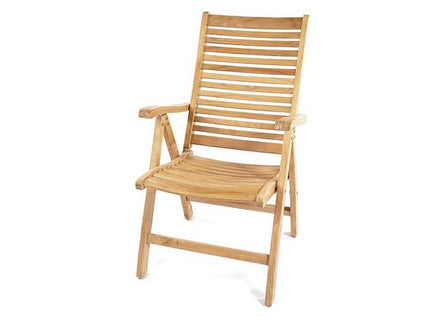 Teak adjustable garden chair Houston | Showroom sale -35% discount!