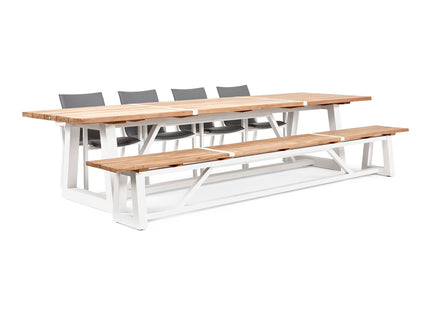 Garden set | Ovada garden table with garden bench and Felice garden chairs