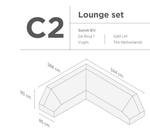 Suns | Protective cover for lounge set | Gray | C2