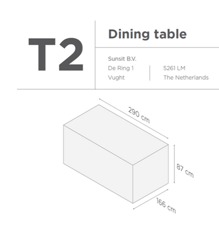 Suns | Protective cover for garden set | T1-T2-T3-T7