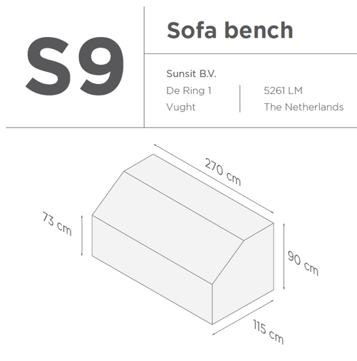 Suns | Protective cover for lounge sofa Gray | S9