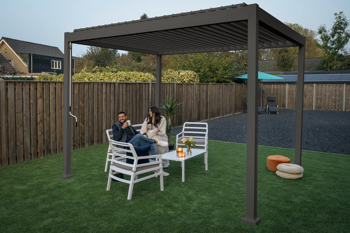 Rota | Terrace covering | Mat Gray | 360x530x250cm