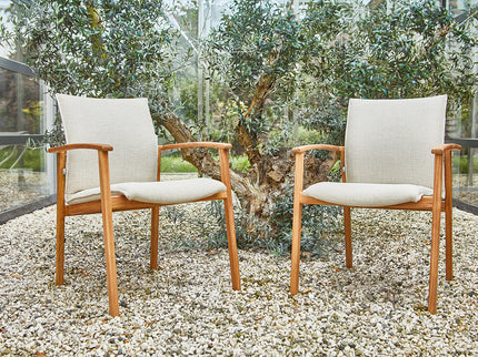 Florine garden chair Teak Frame | 5 dust colors available