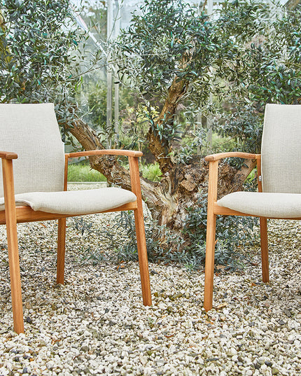 Florine garden chair Teak Frame | 5 dust colors available