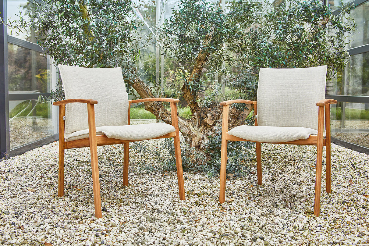 Florine garden chair Teak Frame | 5 dust colors available