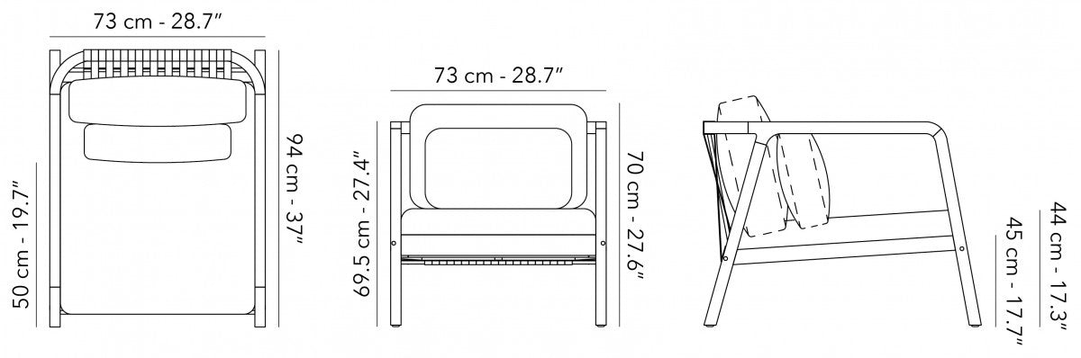 Lounge chair Flexx | incl. pillows