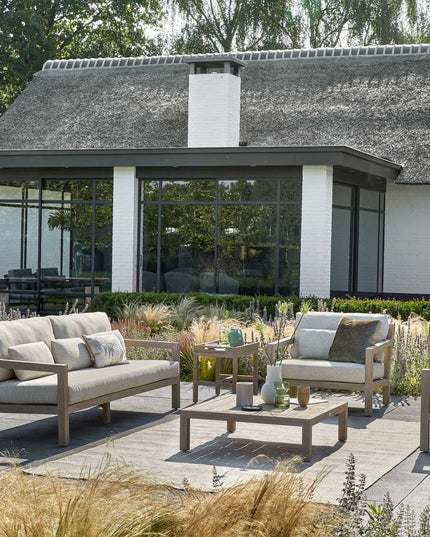 Olive lounge sofa coastal finish