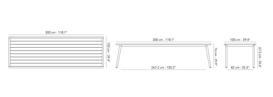 Flexx Tuint table | 2 sizes available