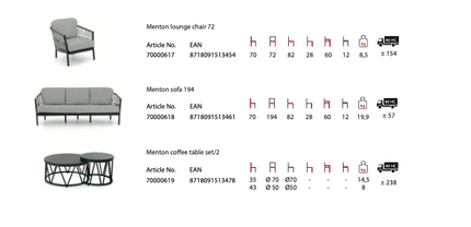 Menton Lounge set