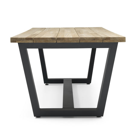 George Teak Garden Table And Teak Garden Bank With Norden Teak Dining Chair