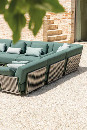 Solaris Lounge set | Powder Gray | White