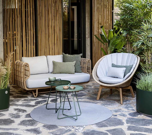 Nest | 2-seater lounge sofa Natural & White