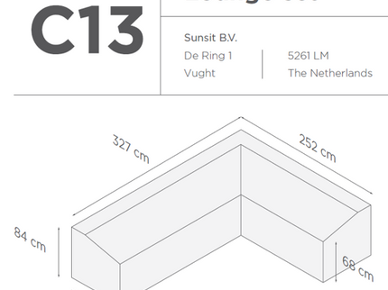 Suns | Protective cover for lounge set | Gray | C13