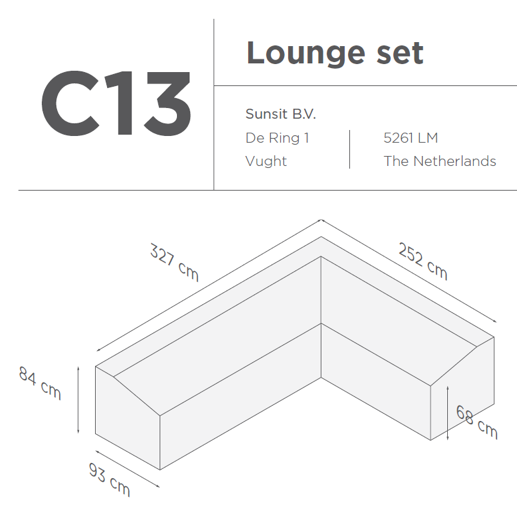 Suns | Protective cover for lounge set | Gray | C13