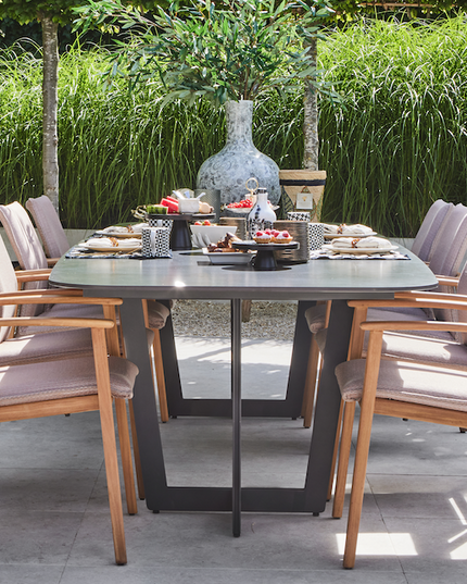 Palermo Tuint table | 3 colors Neolith Blad available | 2 frame colors