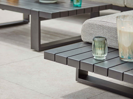 Nardo Lounge set | Aluminum available in 2 colors | Large corner setup 2 Pillow colors