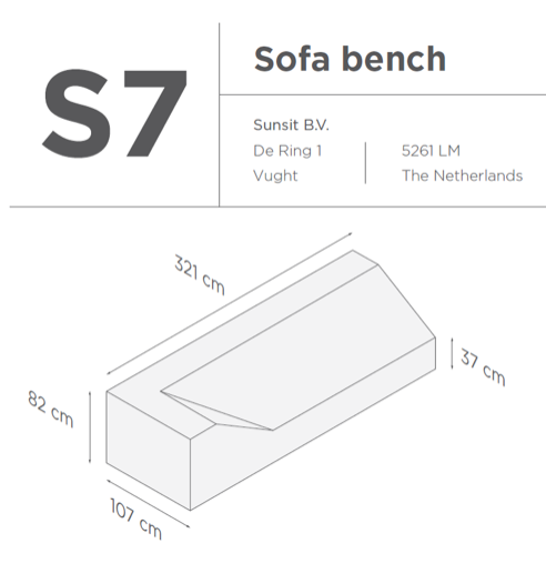Suns | Protective cover for lounge sofa Gray | S7