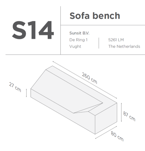 Suns | Protective cover for lounge sofa Gray | S14