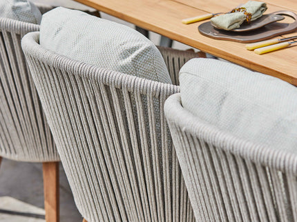Senese garden chair | Teak Frame | Sand Rope/Natural Gravel | Fishbone